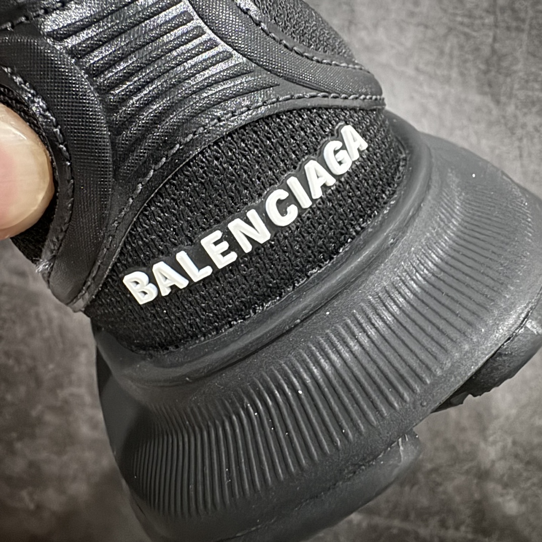 X版纯原BALENCIAGACIRCUIT巴黎世家圆头系带LOGO印花低帮老爹鞋黑色全套原纸板楦头开发最