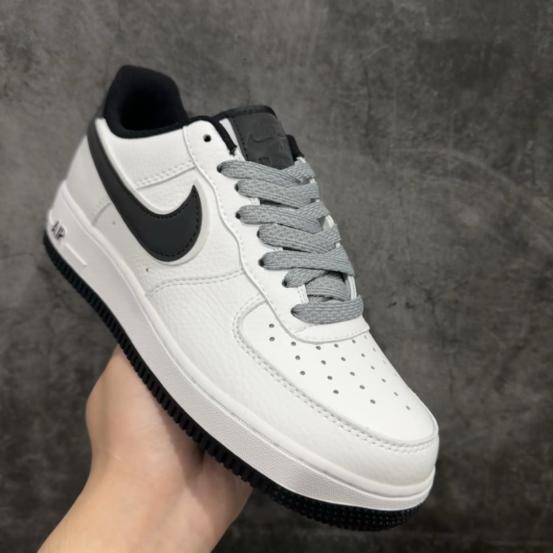 公司级NikeAirForce1Low07白黑满天星原楦头原纸板打造纯正低帮空军版型专注外贸渠道全掌内置