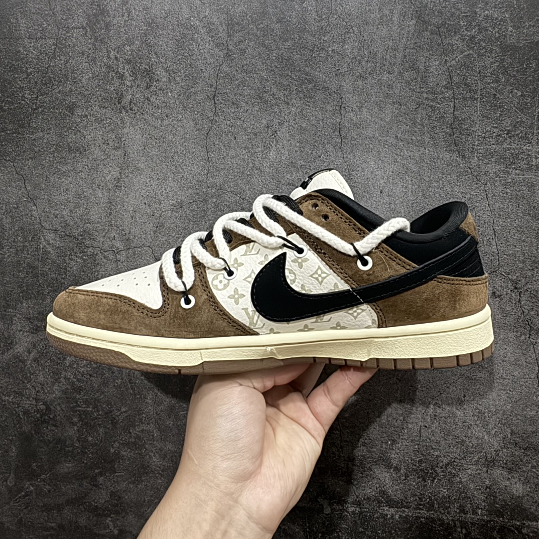 定制版NikeAirForce1Low07xLouisVuitton青棕原楦头原纸板打造纯正低帮空军版型