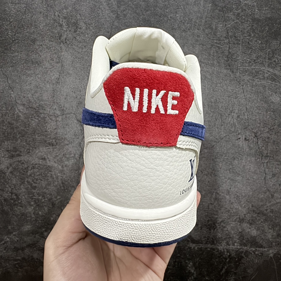 定制版NikeCourtVisionLowxLouisVuitton白蓝红休闲运动板鞋纯原版本低帮百搭透