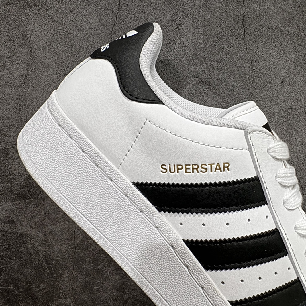 纯原AdidasSuperstarXLG阿迪金标贝壳头厚底款低帮休闲板鞋IF9995市售顶级版平台充正全