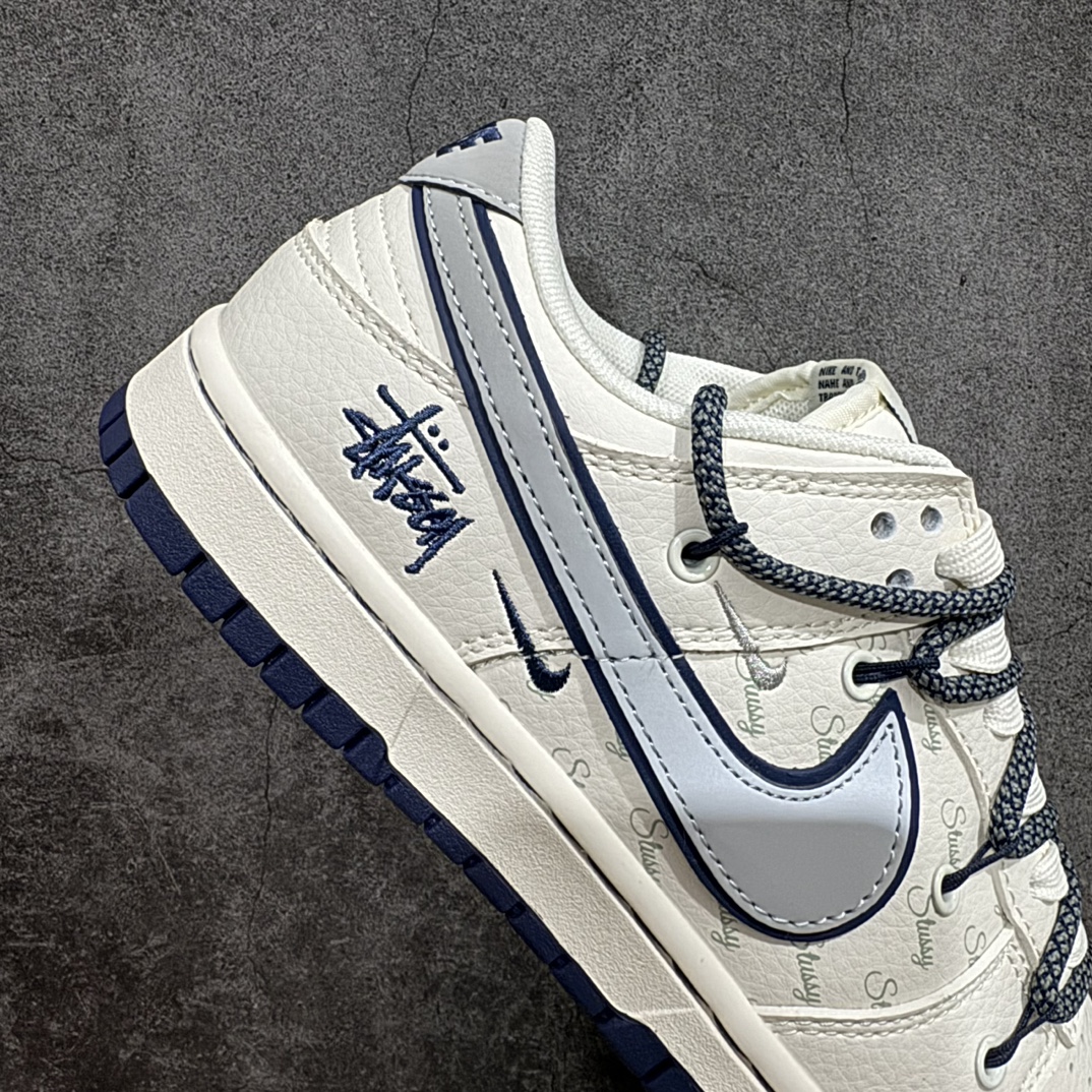 定制版NikeSBDunkLowxStussy白蓝3M钩满天星纯原大厂出品极力推荐原装头层材料独家版型蒸