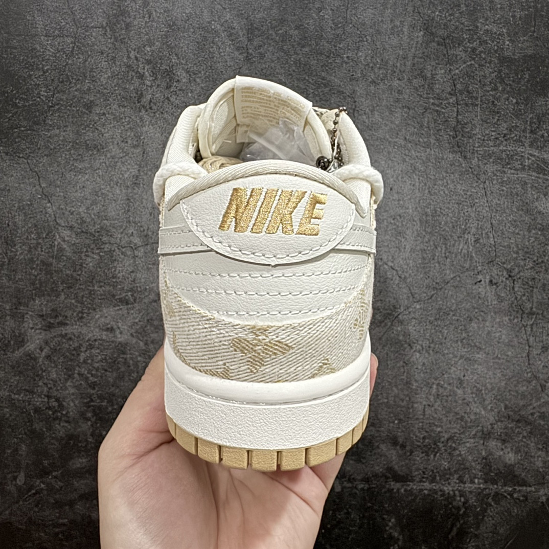 定制版NikeSBDunkLowxLouisVuitton定制绑带白黄纯原大厂出品极力推荐原装头层材料独