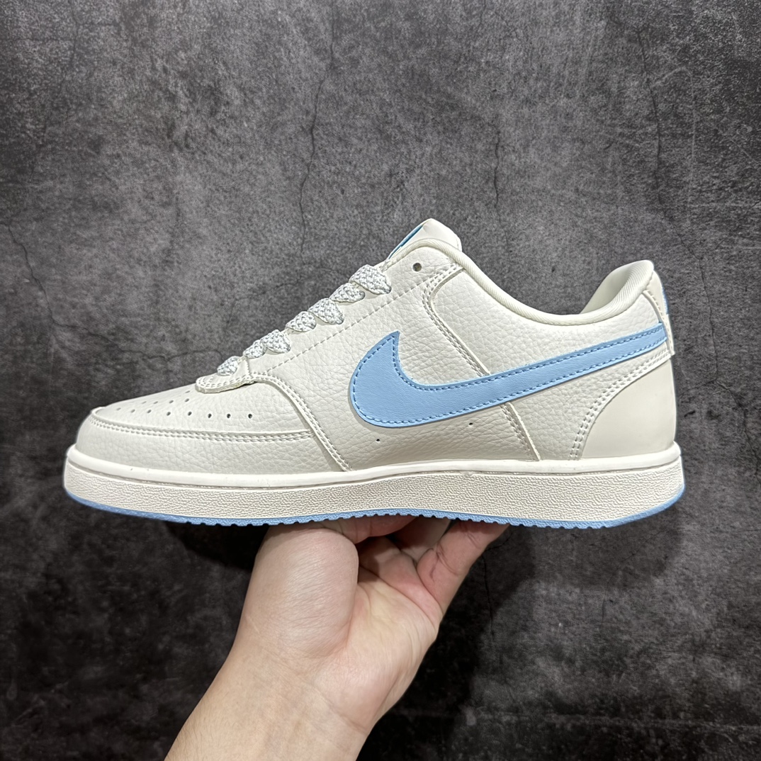 定制版 Nike Court Vision Low 白蓝三小钩满天星 休闲运动板鞋 FD5188-555