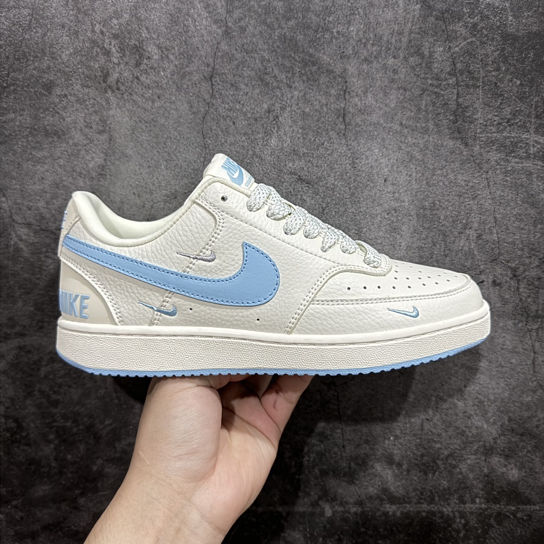 定制版 Nike Court Vision Low 白蓝三小钩满天星 休闲运动板鞋 FD5188-555