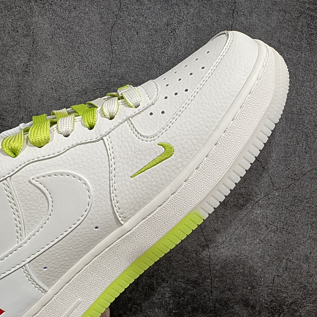 定制版 Nk Air Force 1'07 Low Supreme联名-米白荧光绿 空军一号低帮休闲板鞋 BB7577-219