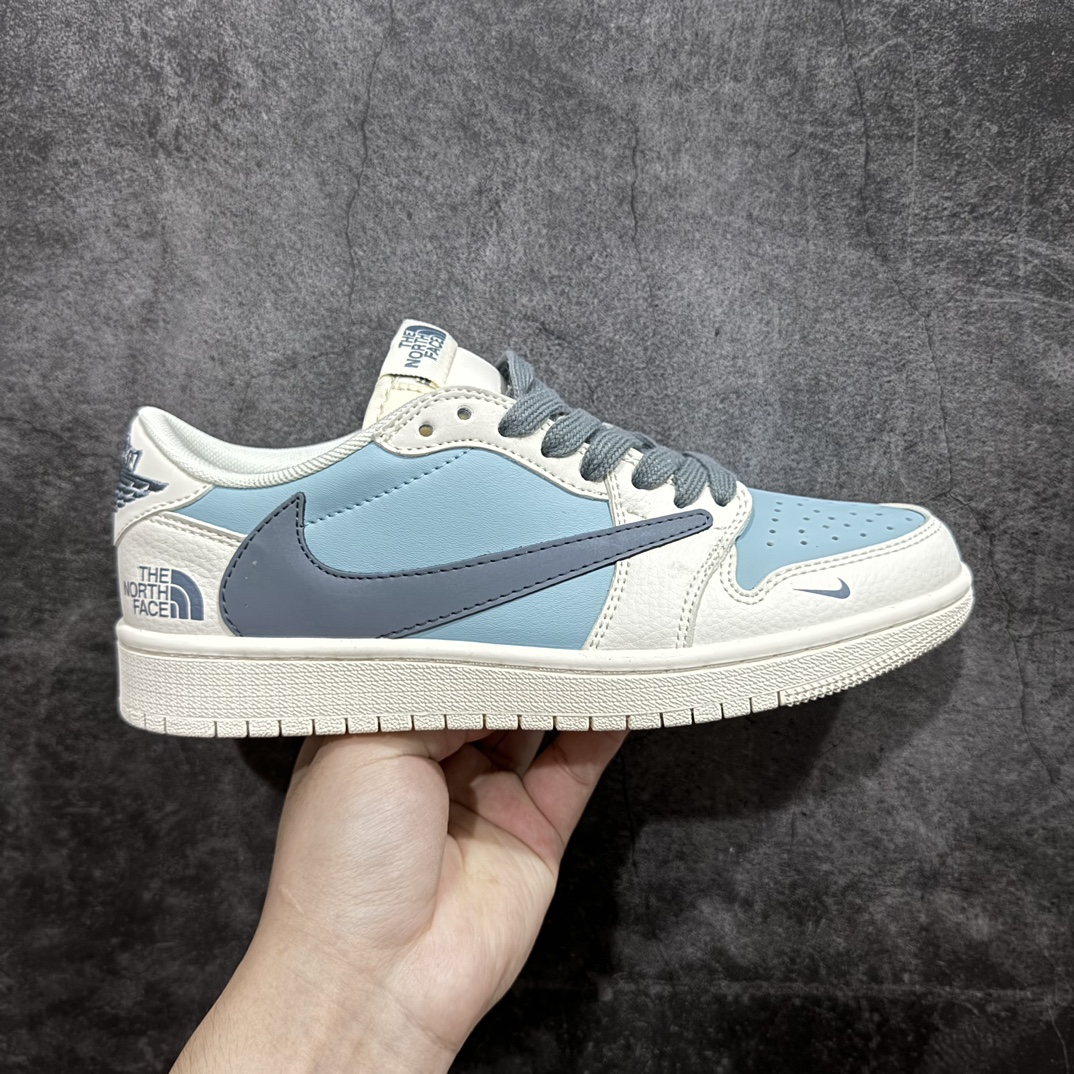 定制版 Fragment x Travis Scott x 北面 Air Jordan 1 Low 三方联名倒钩 QY0668-963