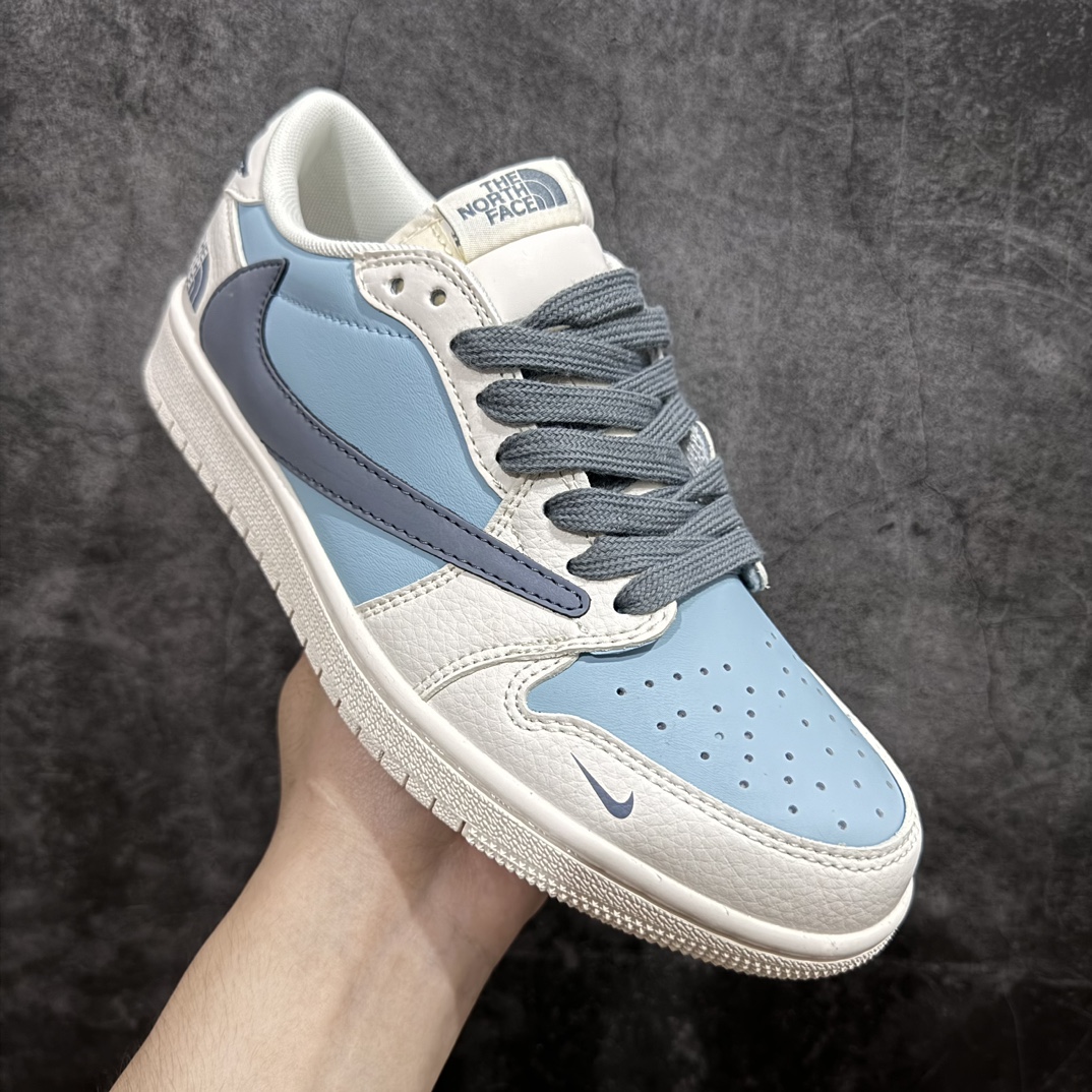 定制版 Fragment x Travis Scott x 北面 Air Jordan 1 Low 三方联名倒钩 QY0668-963