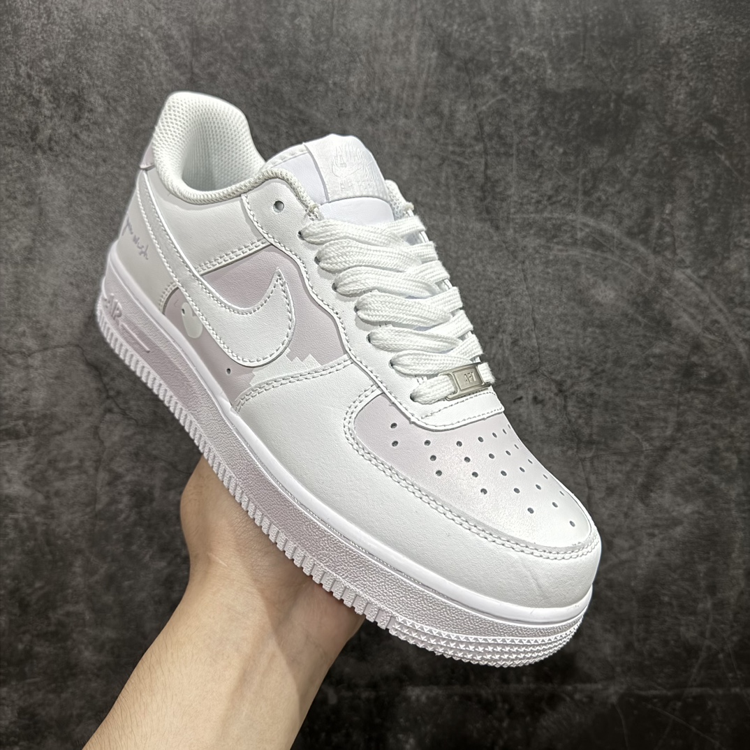 定制版 Nk Air Force 1'07 Low 二次元主题白粉紫 喷绘 空军一号低帮休闲板鞋 CW2288-111