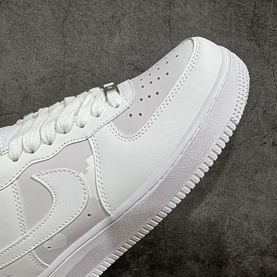 定制版 Nk Air Force 1'07 Low 二次元主题白粉紫 喷绘 空军一号低帮休闲板鞋 CW2288-111