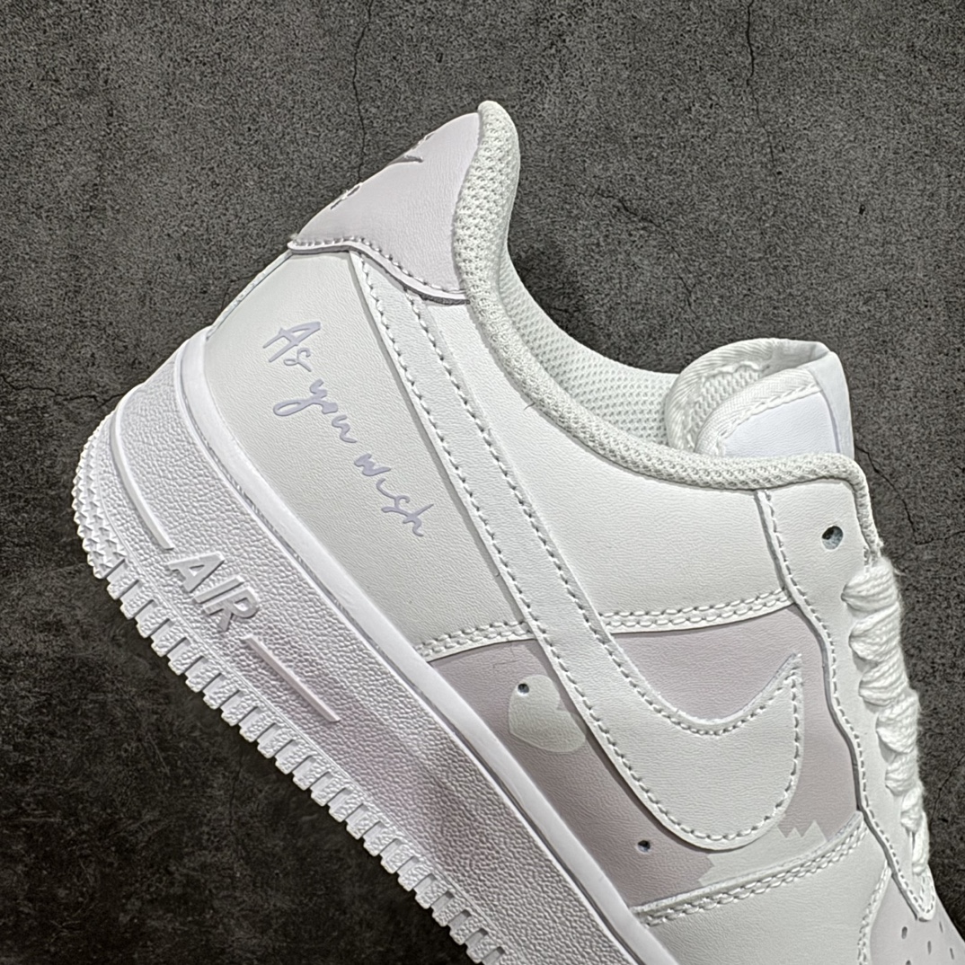 定制版 Nk Air Force 1'07 Low 二次元主题白粉紫 喷绘 空军一号低帮休闲板鞋 CW2288-111