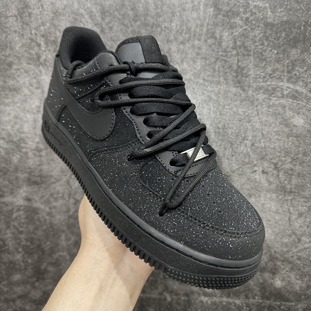 Nike Air Force 1 Low’07 全黑满天星 满钻 空军一号绑带低帮休闲板鞋 ZH0316-030