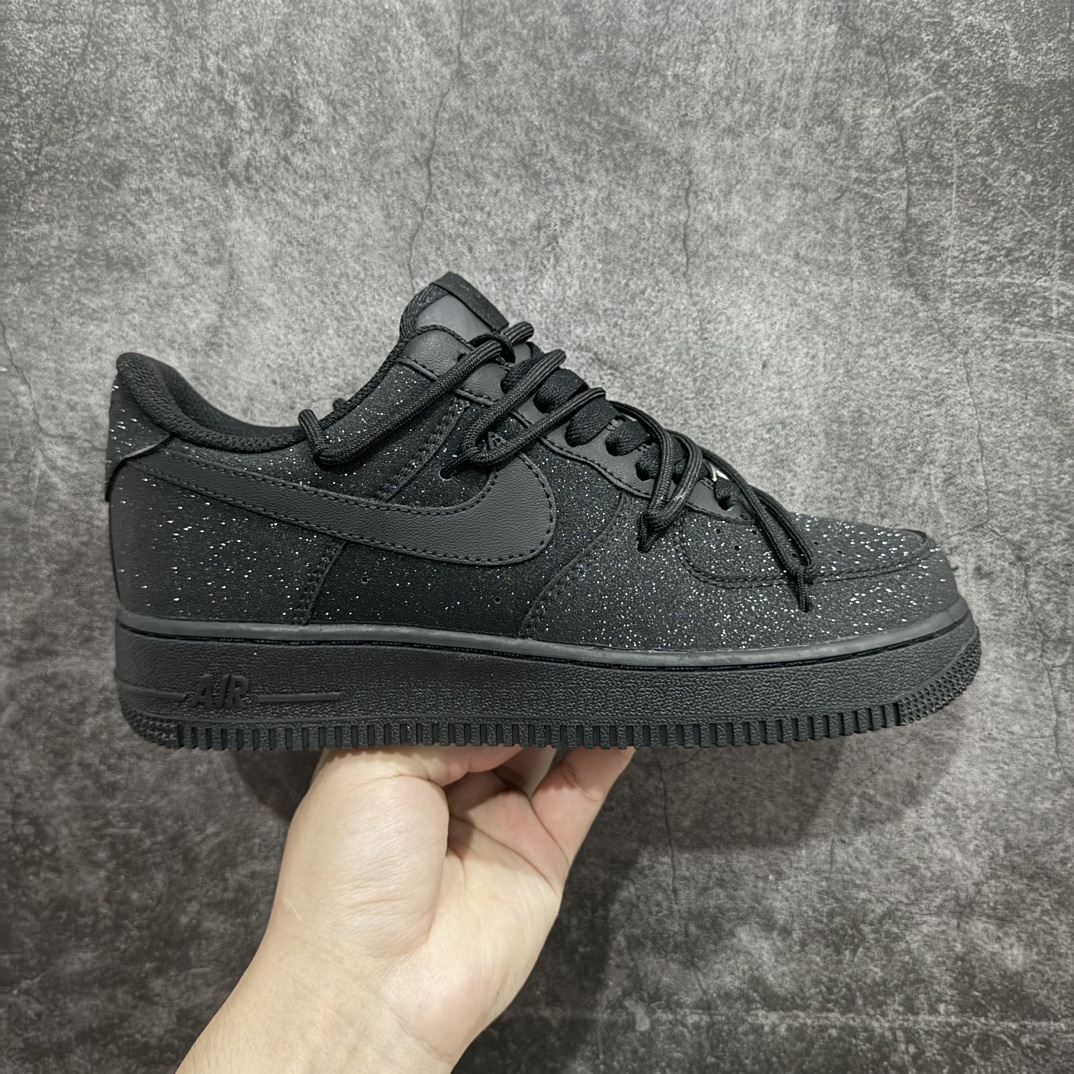 Nike Air Force 1 Low’07 全黑满天星 满钻 空军一号绑带低帮休闲板鞋 ZH0316-030