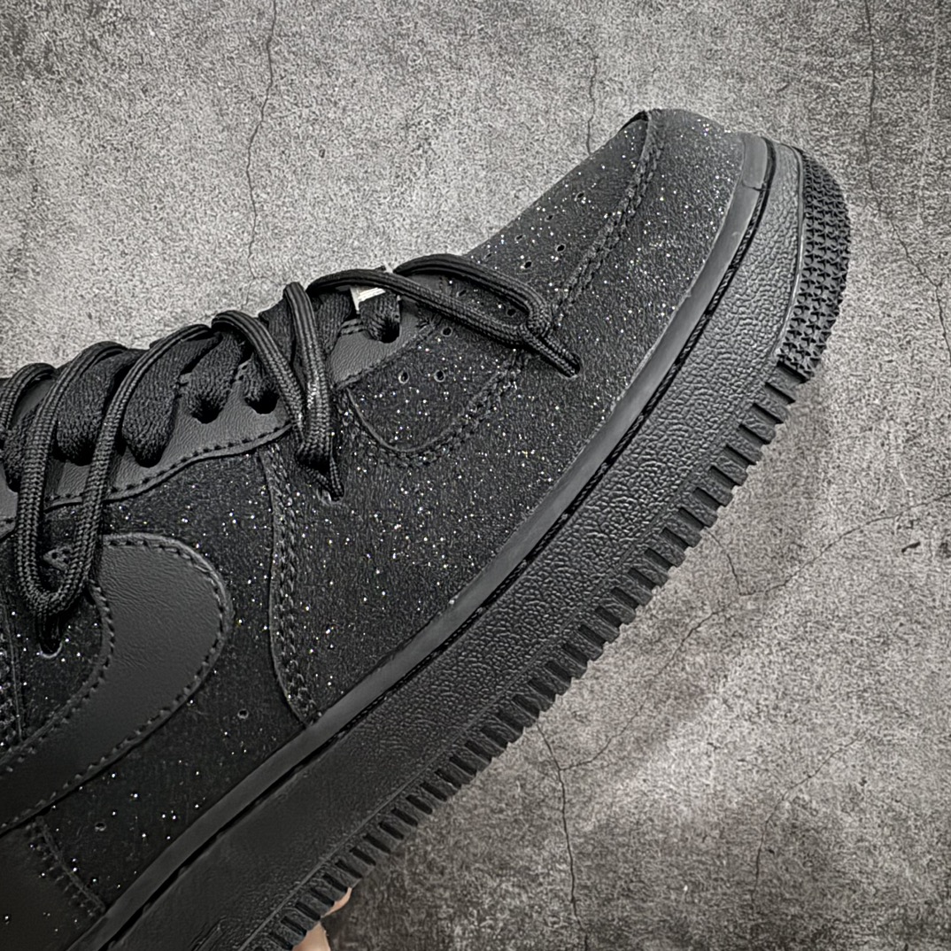 Nike Air Force 1 Low’07 全黑满天星 满钻 空军一号绑带低帮休闲板鞋 ZH0316-030