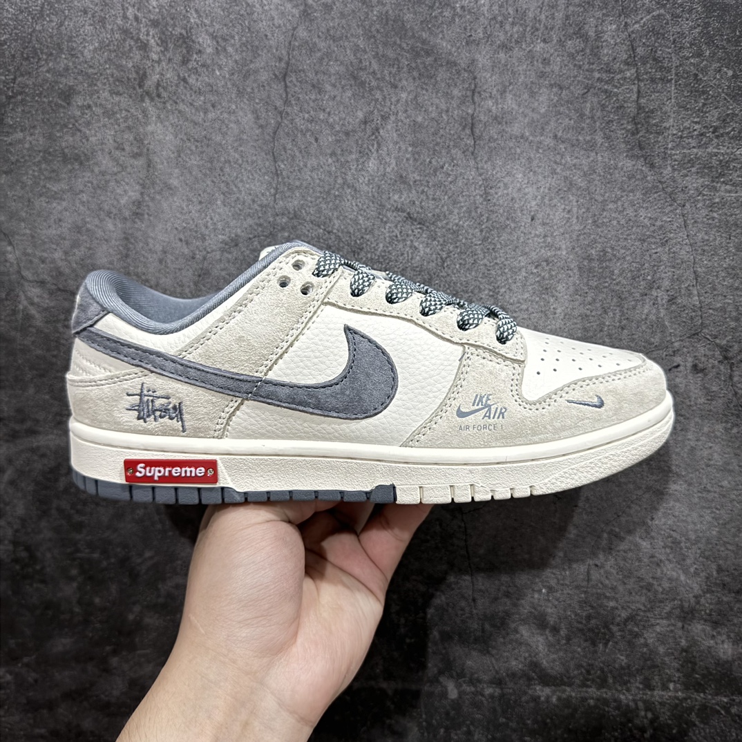 定制版NikeSBDunkLowxStussy白灰翻毛小钩满天星纯原大厂出品极力推荐原装头层材料独家版型