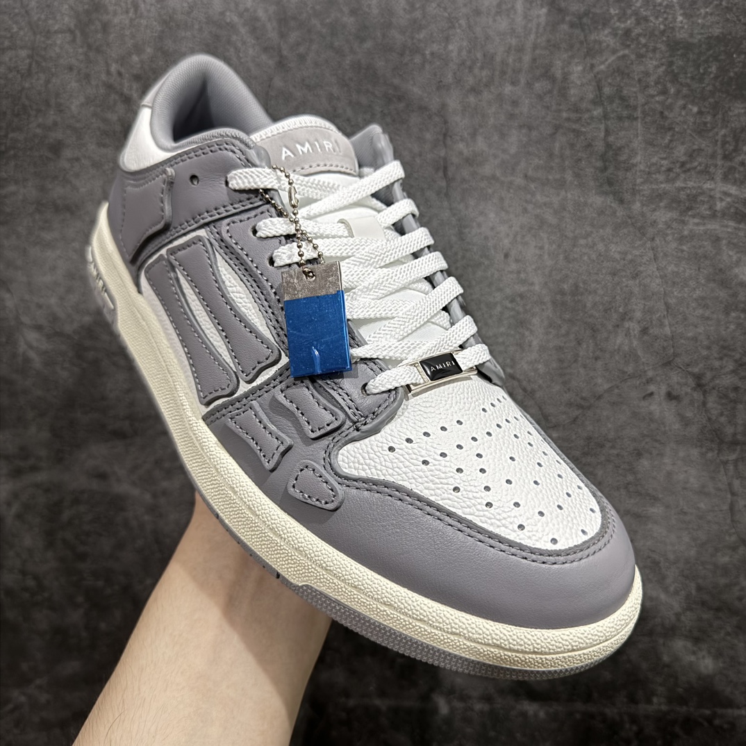 图片[3]-【东莞原厂版】Amiri 埃米尔 Skeleton Low-Skel top Sneakers 骨骼系列 低帮休闲板鞋原版一比一开发 全套原版包装已经复刻到缝隙全新订单出货 市售最高版本 外贸 平台高端零售专供品质 原版皮料打造 正确骨头形状 鞋舌外翻细节 头层牛皮双层加厚鞋面 鞋帮侧面骨头采用两张牛皮贴合处理 立体感更好 皮料切口均油边处理 定制金属LOGO铭牌及吊牌 及其复杂的工艺已经完全攻克 可对比市面任何版本  尺码：35 36 37 38 39 40 41 42 43 44 45 编码：HH460480-莆田鞋批发中心