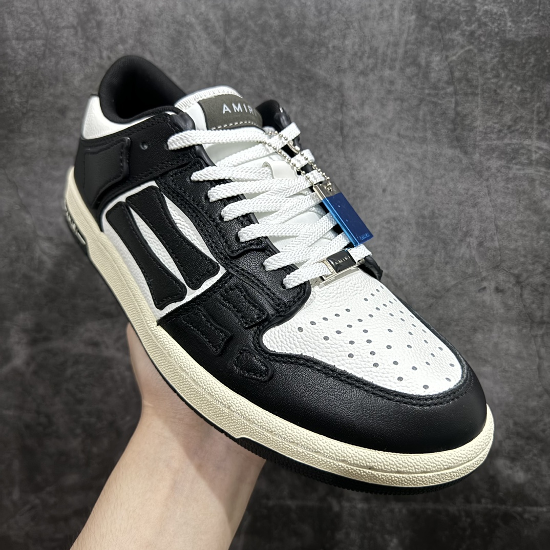 图片[3]-【东莞原厂版】Amiri 埃米尔 Skeleton Low-Skel top Sneakers 骨骼系列 低帮休闲板鞋原版一比一开发 全套原版包装已经复刻到缝隙全新订单出货 市售最高版本 外贸 平台高端零售专供品质 原版皮料打造 正确骨头形状 鞋舌外翻细节 头层牛皮双层加厚鞋面 鞋帮侧面骨头采用两张牛皮贴合处理 立体感更好 皮料切口均油边处理 定制金属LOGO铭牌及吊牌 及其复杂的工艺已经完全攻克 可对比市面任何版本  尺码：35 36 37 38 39 40 41 42 43 44 45 编码：HH460480-莆田鞋批发中心