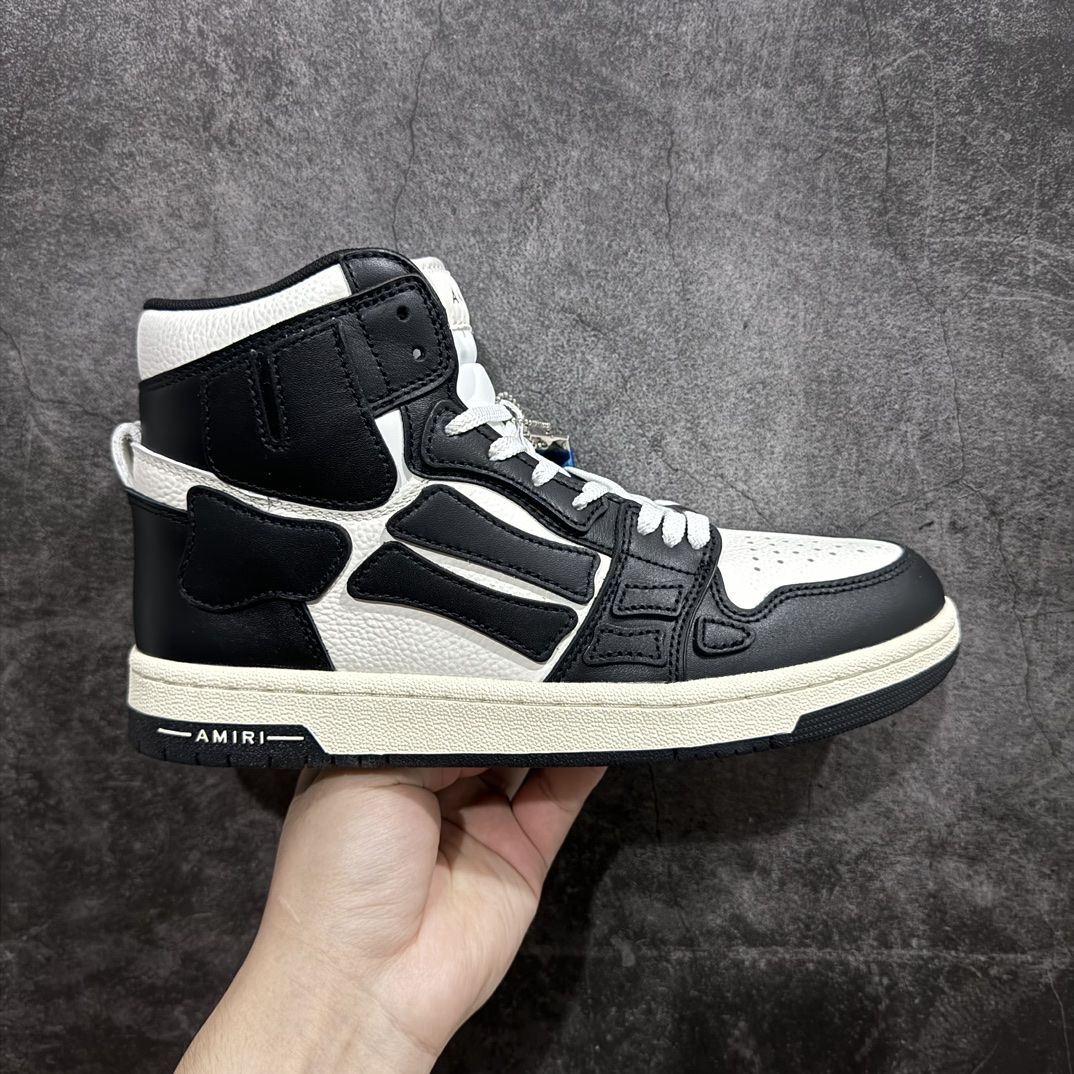 【东莞原厂版】Amiri 埃米尔 Skeleton Low-Skel top Sneakers 骨骼系列 低帮休闲板鞋原版一比一开发 全套原版包装已经复刻到缝隙全新订单出货 市售最高版本 外贸 平台高端零售专供品质 原版皮料打造 正确骨头形状 鞋舌外翻细节 头层牛皮双层加厚鞋面 鞋帮侧面骨头采用两张牛皮贴合处理 立体感更好 皮料切口均油边处理 定制金属LOGO铭牌及吊牌 及其复杂的工艺已经完全攻克 可对比市面任何版本  尺码：35 36 37 38 39 40 41 42 43 44 45 编码：HH500520-莆田鞋批发中心