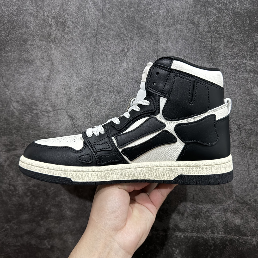 图片[2]-【东莞原厂版】Amiri 埃米尔 Skeleton Low-Skel top Sneakers 骨骼系列 低帮休闲板鞋原版一比一开发 全套原版包装已经复刻到缝隙全新订单出货 市售最高版本 外贸 平台高端零售专供品质 原版皮料打造 正确骨头形状 鞋舌外翻细节 头层牛皮双层加厚鞋面 鞋帮侧面骨头采用两张牛皮贴合处理 立体感更好 皮料切口均油边处理 定制金属LOGO铭牌及吊牌 及其复杂的工艺已经完全攻克 可对比市面任何版本  尺码：35 36 37 38 39 40 41 42 43 44 45 编码：HH500520-莆田鞋批发中心