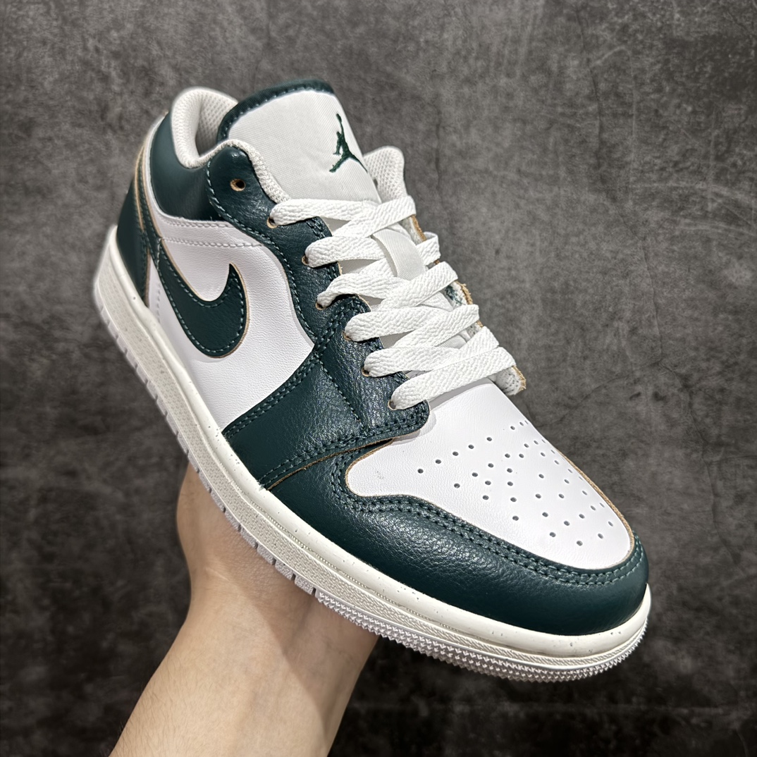 纯原AirJordanAJ1Low低帮白绿氧化绿FQ7687-300终端优势供应市面中低帮最具代表性版本