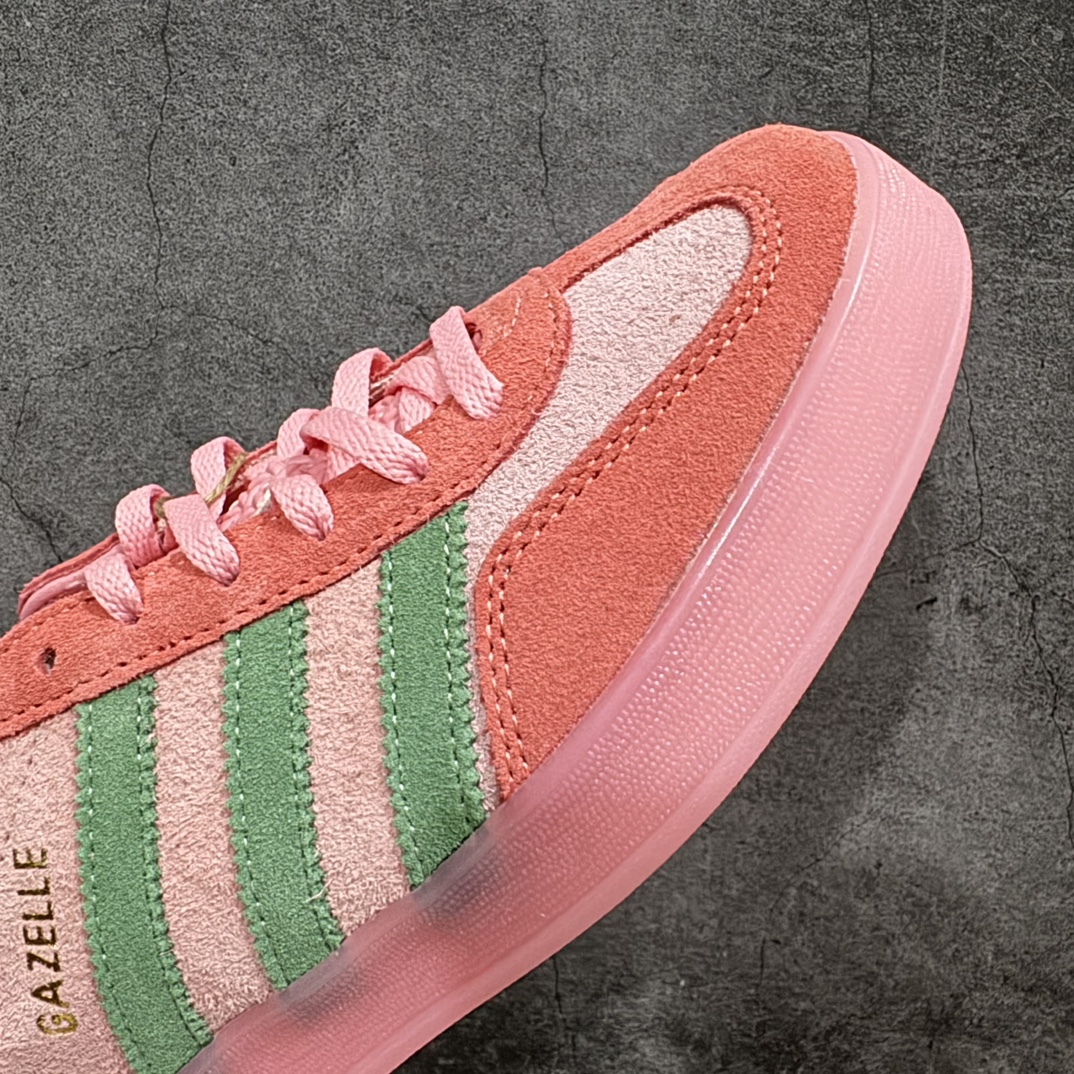 AdidasOriginalGazelleIndoor复古休闲运动德训风板鞋原厂定制长毛翻毛皮组合环保纤