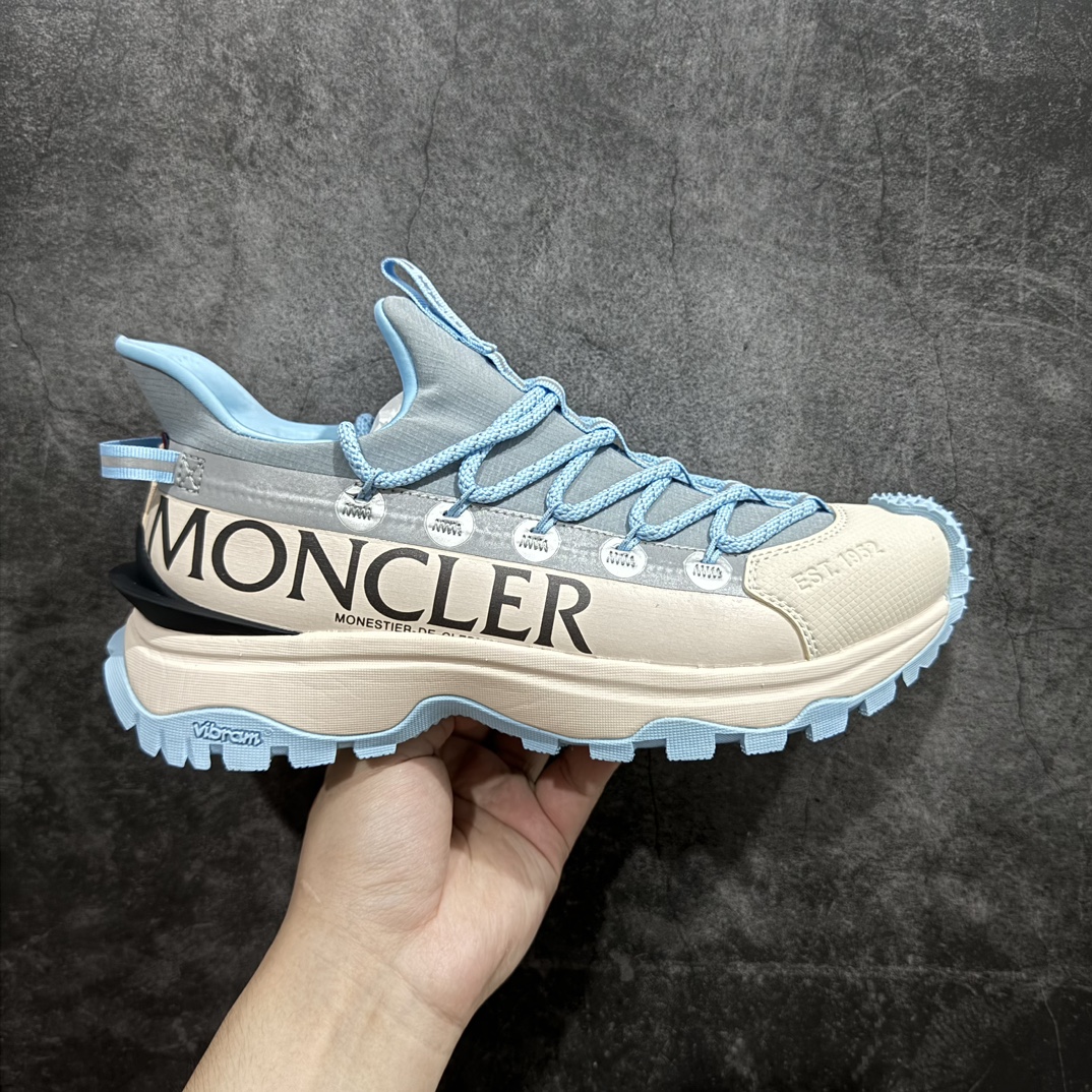 【纯原OK版本】Moncler 盟可睐/蒙口 Trailgrip GTX 抗撕裂材质山地户外鞋n鞋身采用Cordura防撕裂尼龙/Gore-Tex防水材质 中底内置全掌碳板 支撑性能拉满 侧边3M反光带#大底采用RB MD 碳板 TPU 五层分离组合 鞋底搭载Vibram外底提供超强的抓地力和防滑性能 原装大盒包装 内赠Moncler徽章防层袋一副 尺码：36 36.5 37.5 38 38.5 39 40 40.5 41 42 42.5 43 44 44.5 45 46  编码：DF480500-鞋库