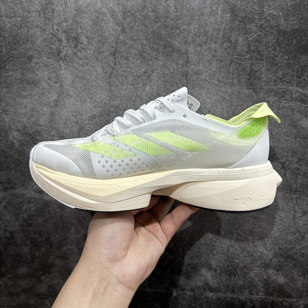 adidasAdizeroAdiosPro3舒适百搭减震防滑耐磨低帮碳板马拉松跑步鞋波士顿3代夏季透气网