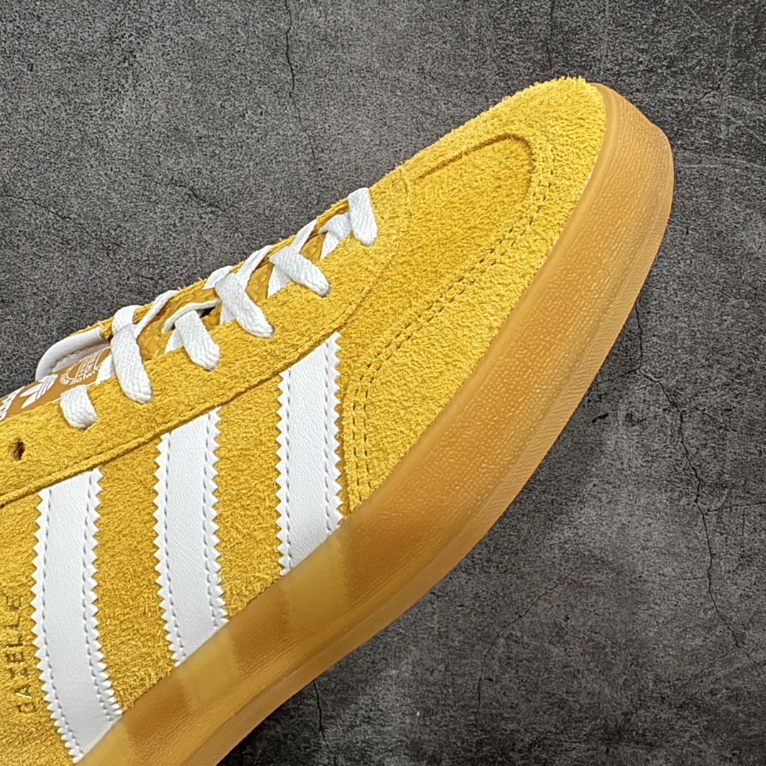 PK纯原 AD Original Gazelle Indoor Trainers 瞪羚室内鞋系列低帮复古百搭休闲运动德训风板鞋 黄白 HQ8716