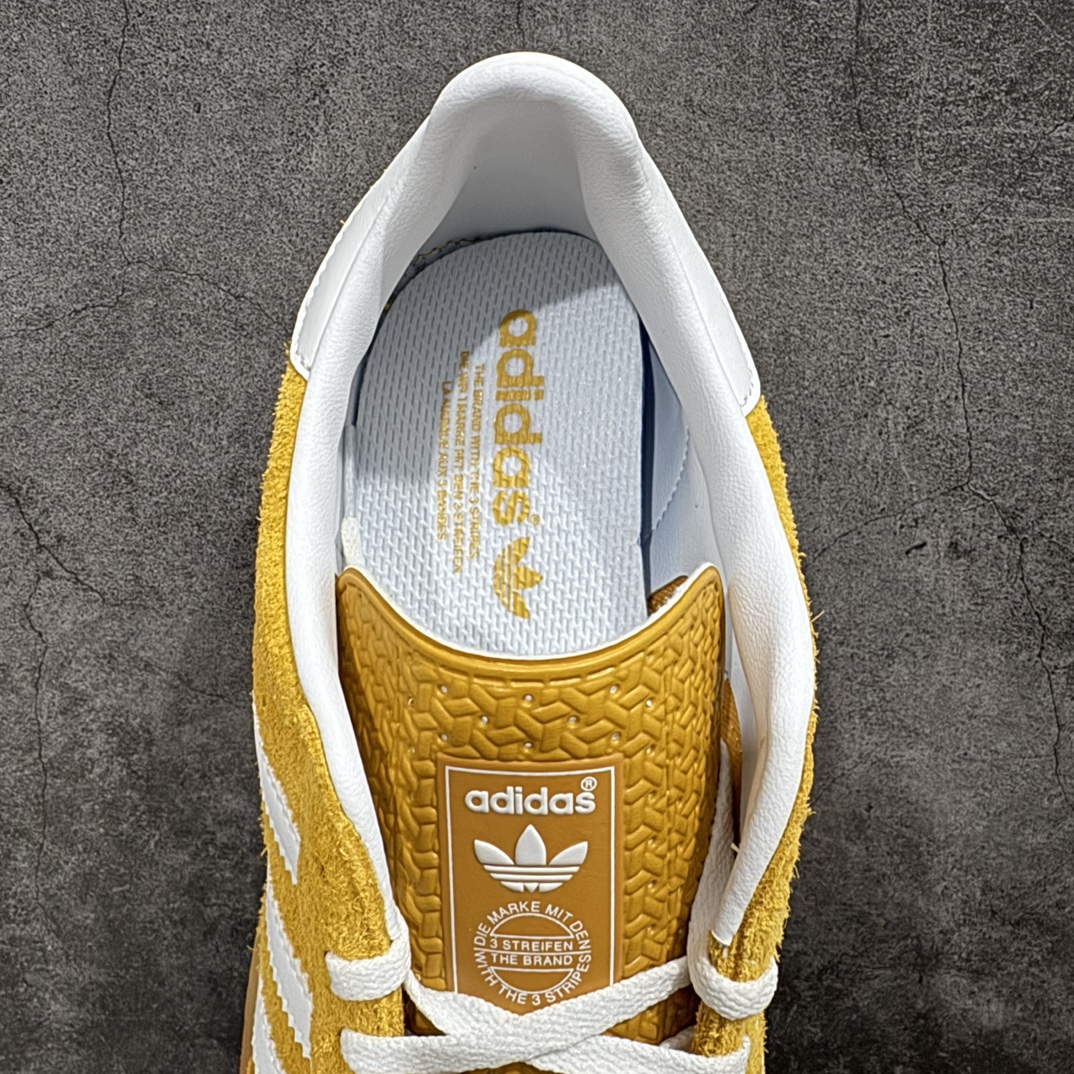 PK纯原 AD Original Gazelle Indoor Trainers 瞪羚室内鞋系列低帮复古百搭休闲运动德训风板鞋 黄白 HQ8716