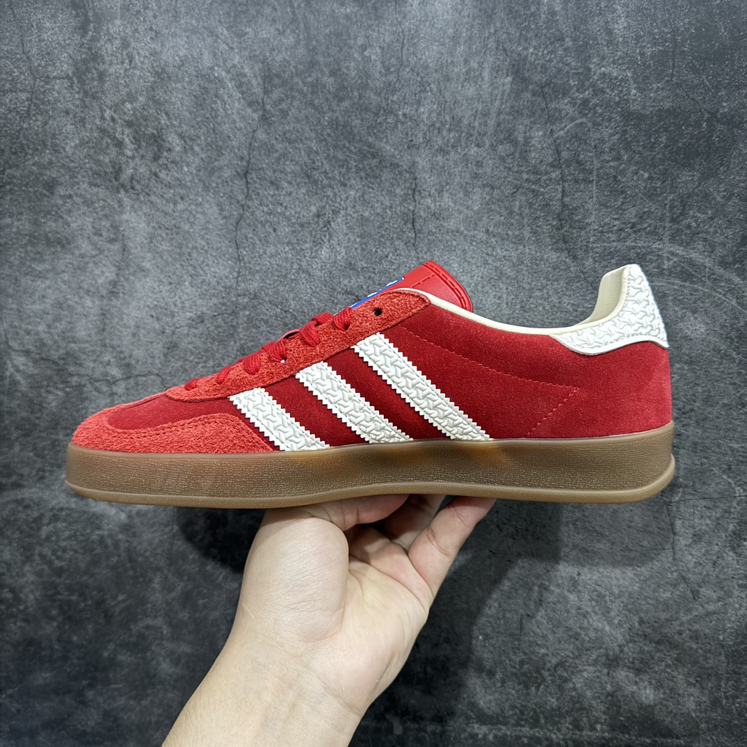 PK纯原 AD Original Gazelle Indoor Trainers 瞪羚室内鞋系列低帮复古百搭休闲运动德训风板鞋 红白 IF1808