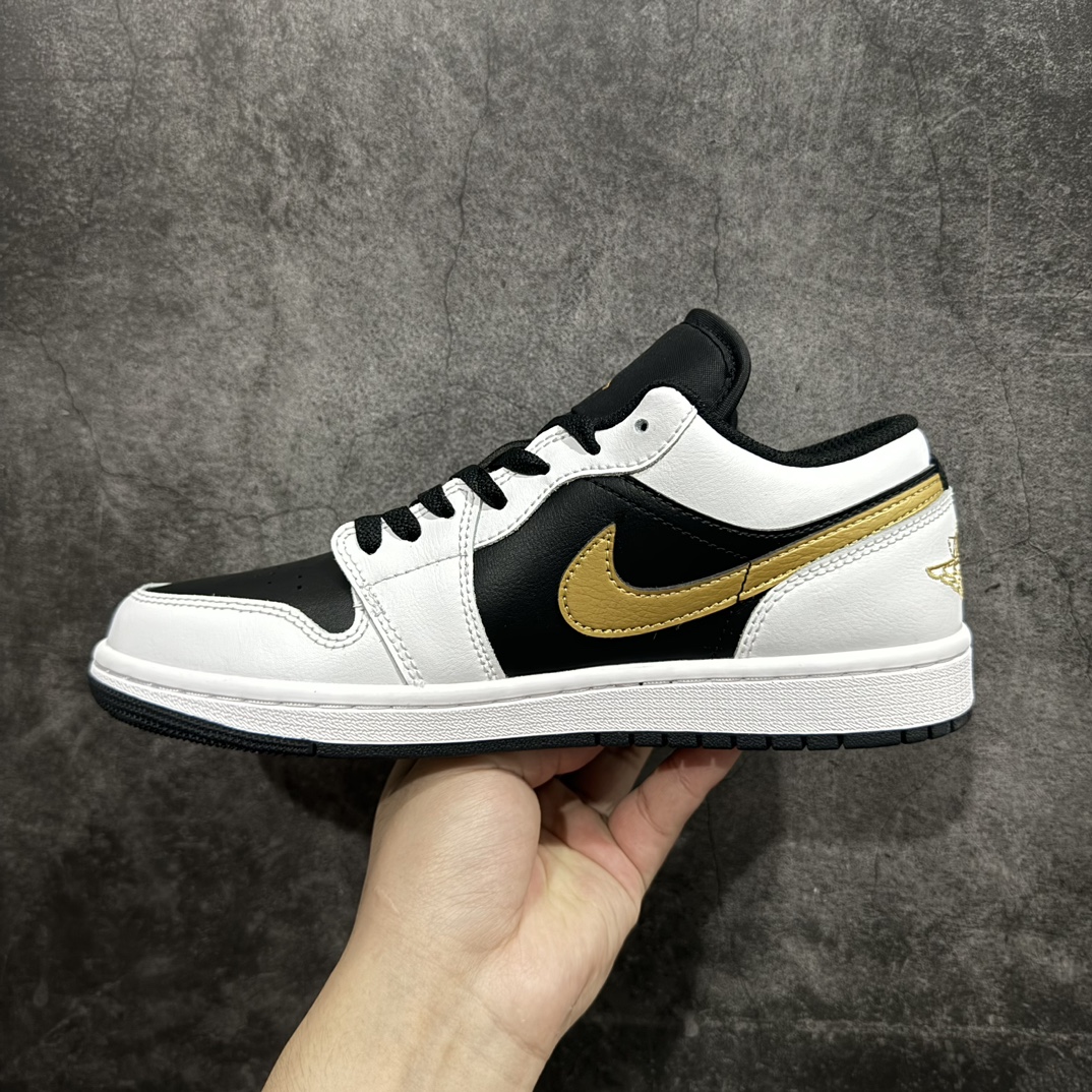 DT纯原 Air Jordan AJ1 Low 低帮 白黑金 553558-172 终