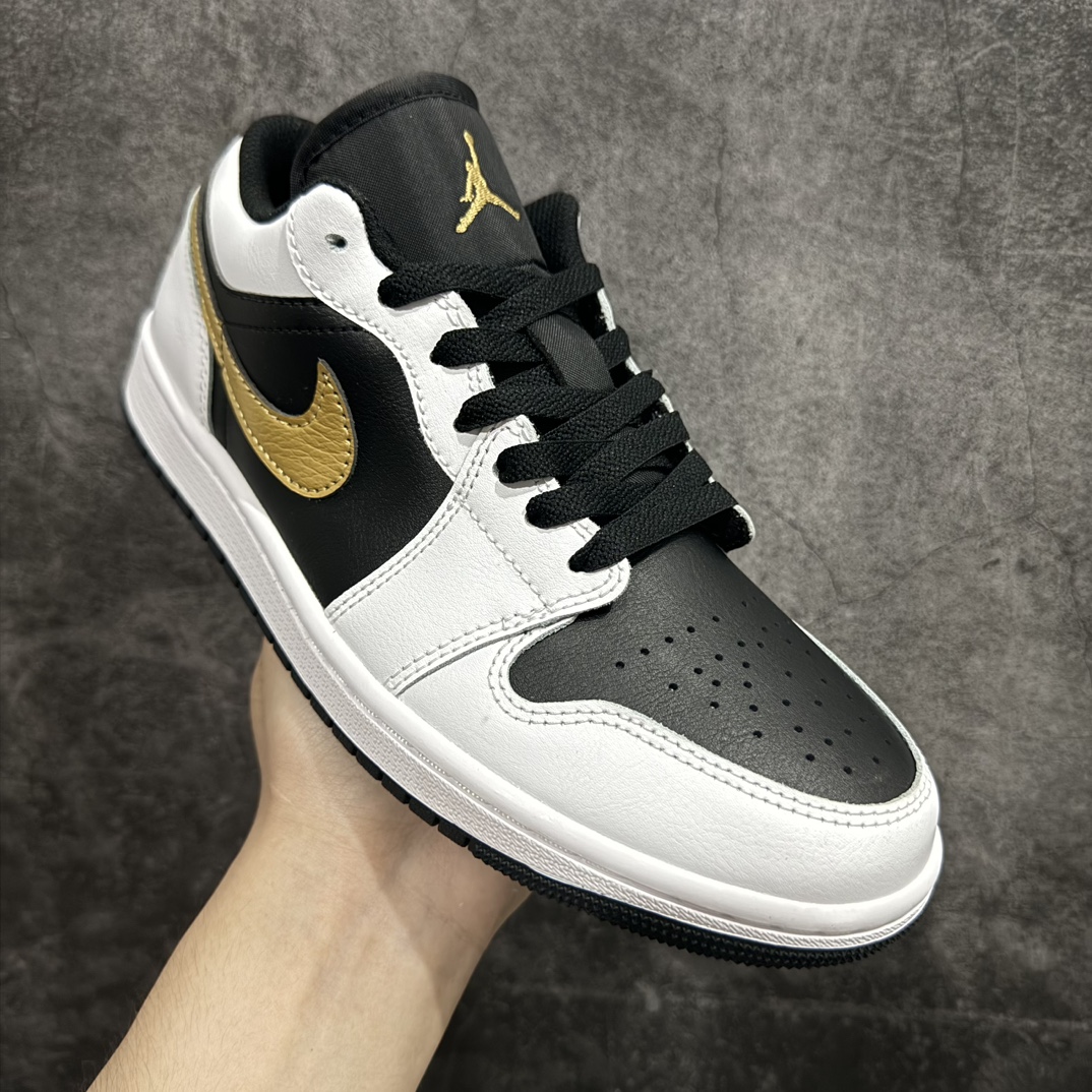 DT纯原 Air Jordan AJ1 Low 低帮 白黑金 553558-172 终