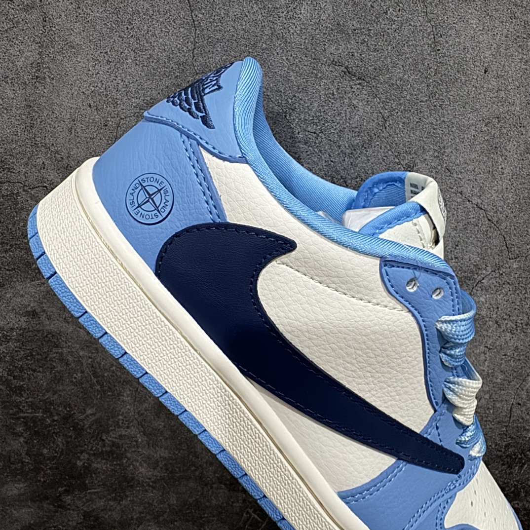 图片[7]-【定制版】Stone Island x Air Jordan 1 Low 黑勾大学蓝n此款主张打破传统的工业化流水线设计限制，以Made by ideas的超级创意为理念，集结众多潮流设计师，结合时下最ing潮流风尚，为潮流爱好者打造彰品自我的专属潮品。同时尊重每个年轻人对于潮流的理解与选择，主张“让每个年轻人塑造自己的潮流”。 货号：JJ5288-009 Size：36 36.5 37.5 38 38.5 39 40 40.5 41 42 42.5 43 44 44.5 45 编码：HXS320340-莆田鞋批发中心