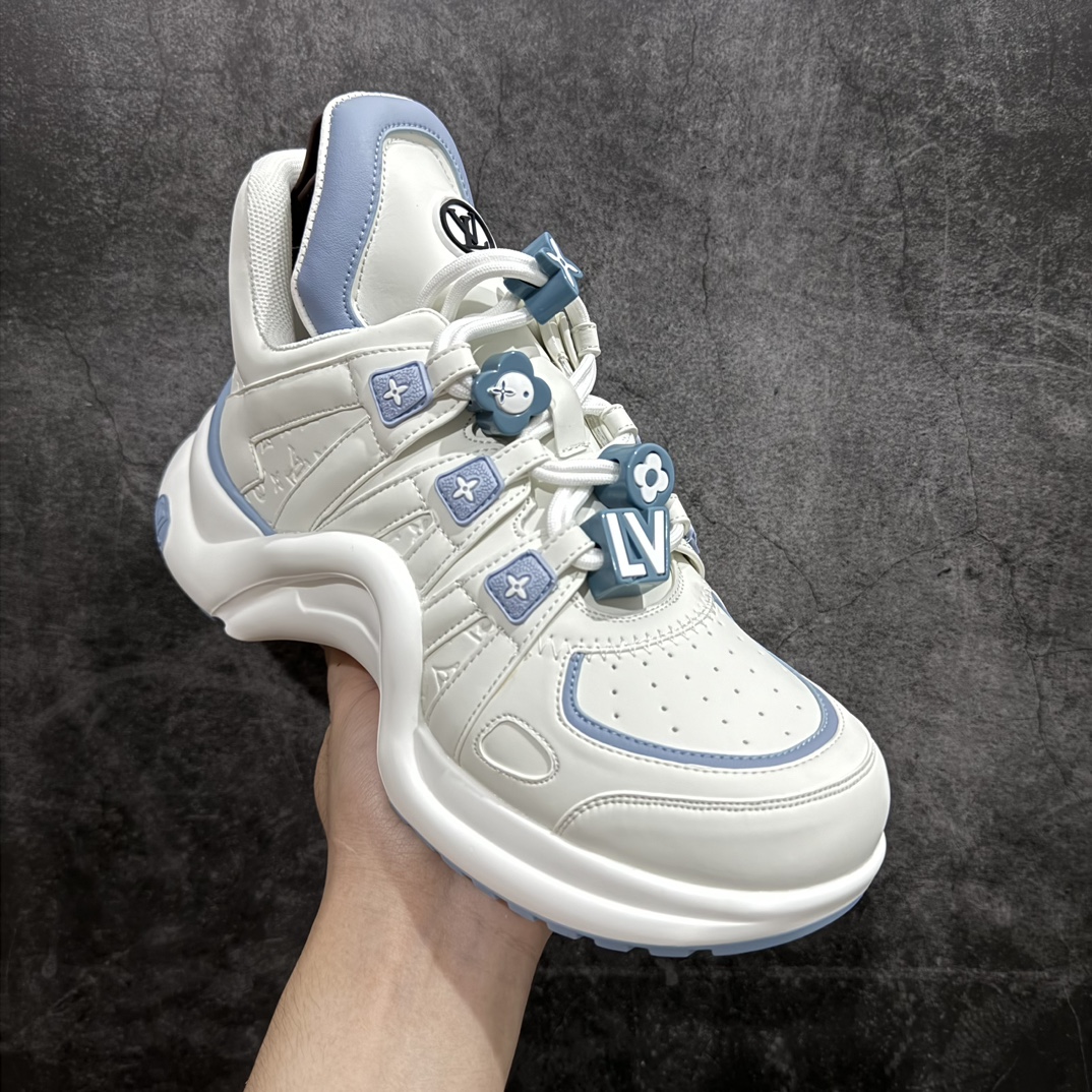 图片[3]-【代购版本】Louis Vuitton Archlight Sneakers lv真皮拼色减震运动弓型舞蹈复古走秀老爹运动鞋n原装配件5D效果礼盒及全套原装配件包装物n支持感应NFC官网跳转n雪梨形超软沙绒纸团+细节制造精品n采用头层小牛皮革饰片n独立开发TPU回弹中底n组合TPR耐磨外底n超软皮内里脚垫 尺码：35-40 编码：KH470490-鞋库