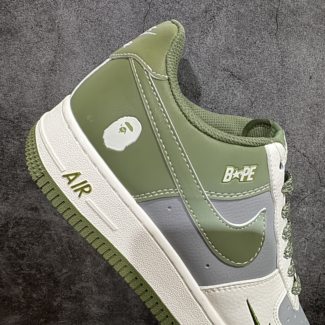 NIke Air Force 1 '07 Low “Bape联名--深绿米灰”空军一号 BB6566-205