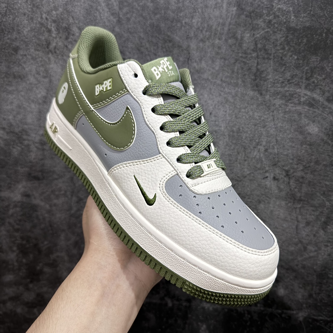 NIke Air Force 1 '07 Low “Bape联名--深绿米灰”空军一号 BB6566-205