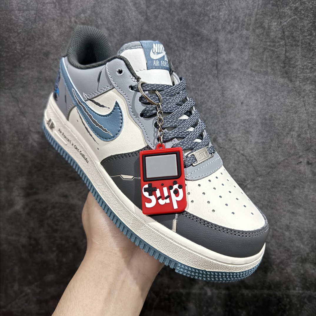 定制版 Nike Air Force 1 Low 07 x Orc Gallulu 加鲁鲁兽 白灰蓝 CJ0304-310