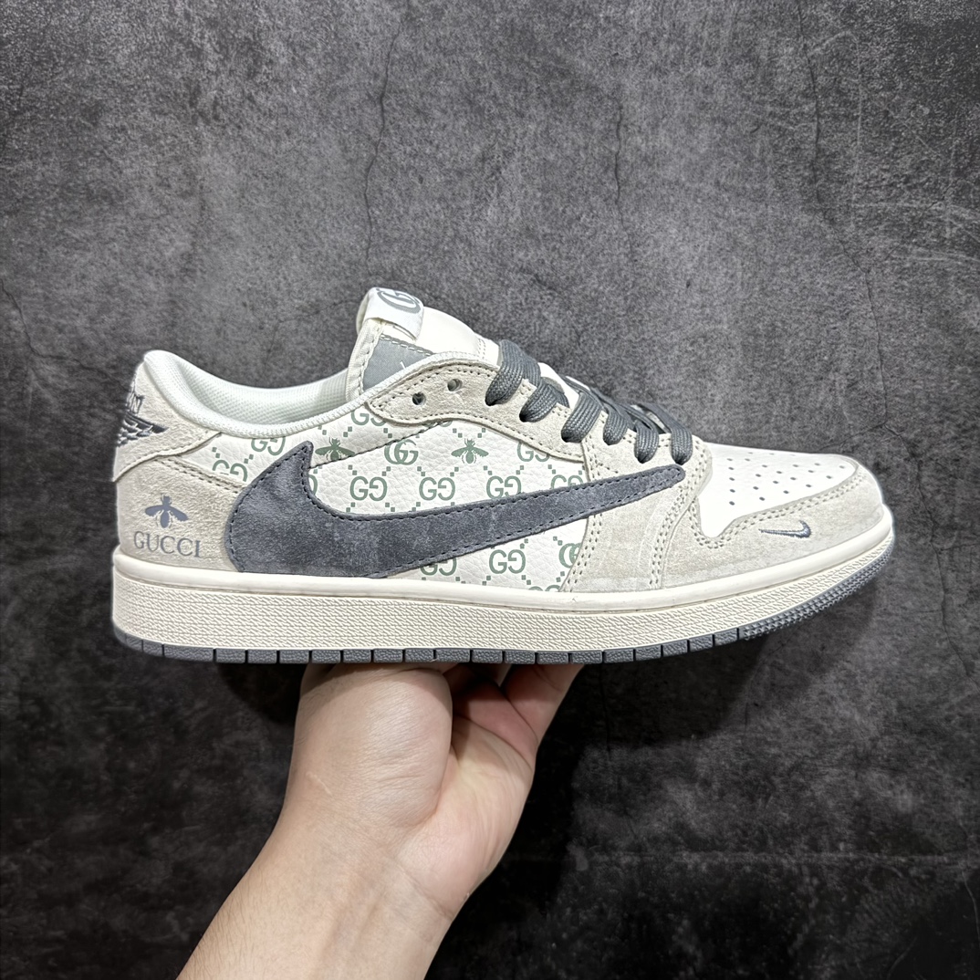 FragmentxTravisScottxGucciAirJordan1Low三方联名倒钩性价比原盒出货