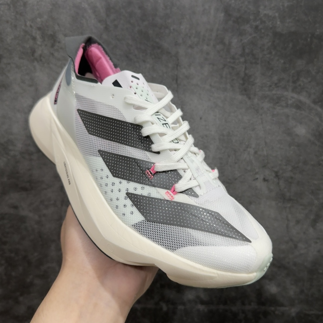 adidasAdizeroAdiosPro3舒适百搭减震防滑耐磨低帮碳板马拉松跑步鞋波士顿3代夏季透气网