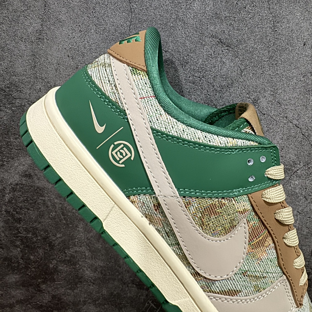 定制版 Nk SB Dunk Low 冠希联名-米棕绿针织 周年高端定制 低帮休闲板鞋 XB3802-355