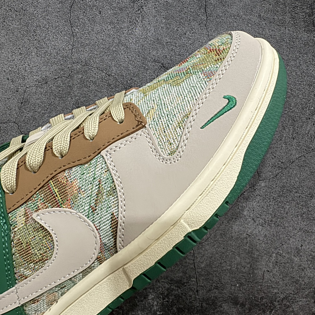 定制版 Nk SB Dunk Low 冠希联名-米棕绿针织 周年高端定制 低帮休闲板鞋 XB3802-355