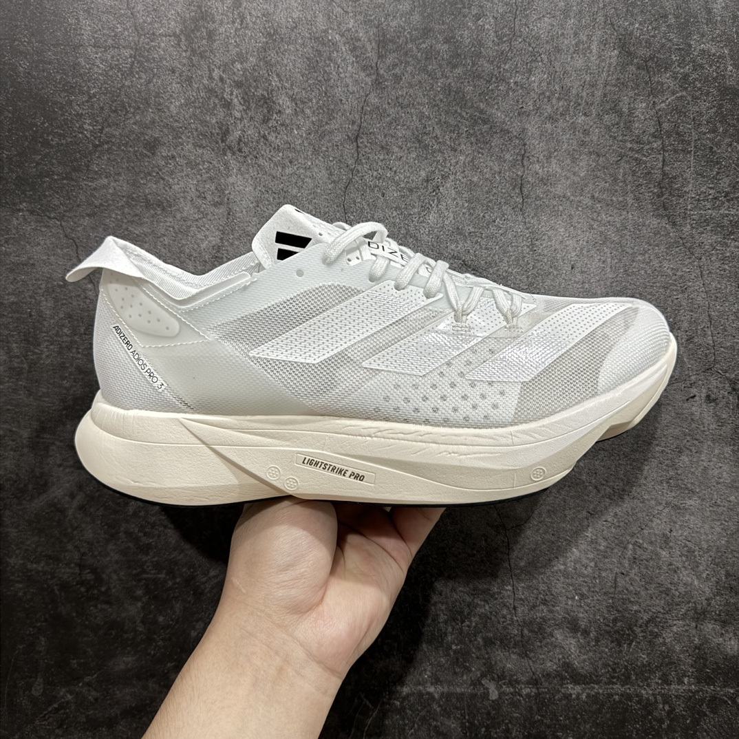 adidasAdizeroAdiosPro3舒适百搭减震防滑耐磨低帮碳板马拉松跑步鞋波士顿3代夏季透气网