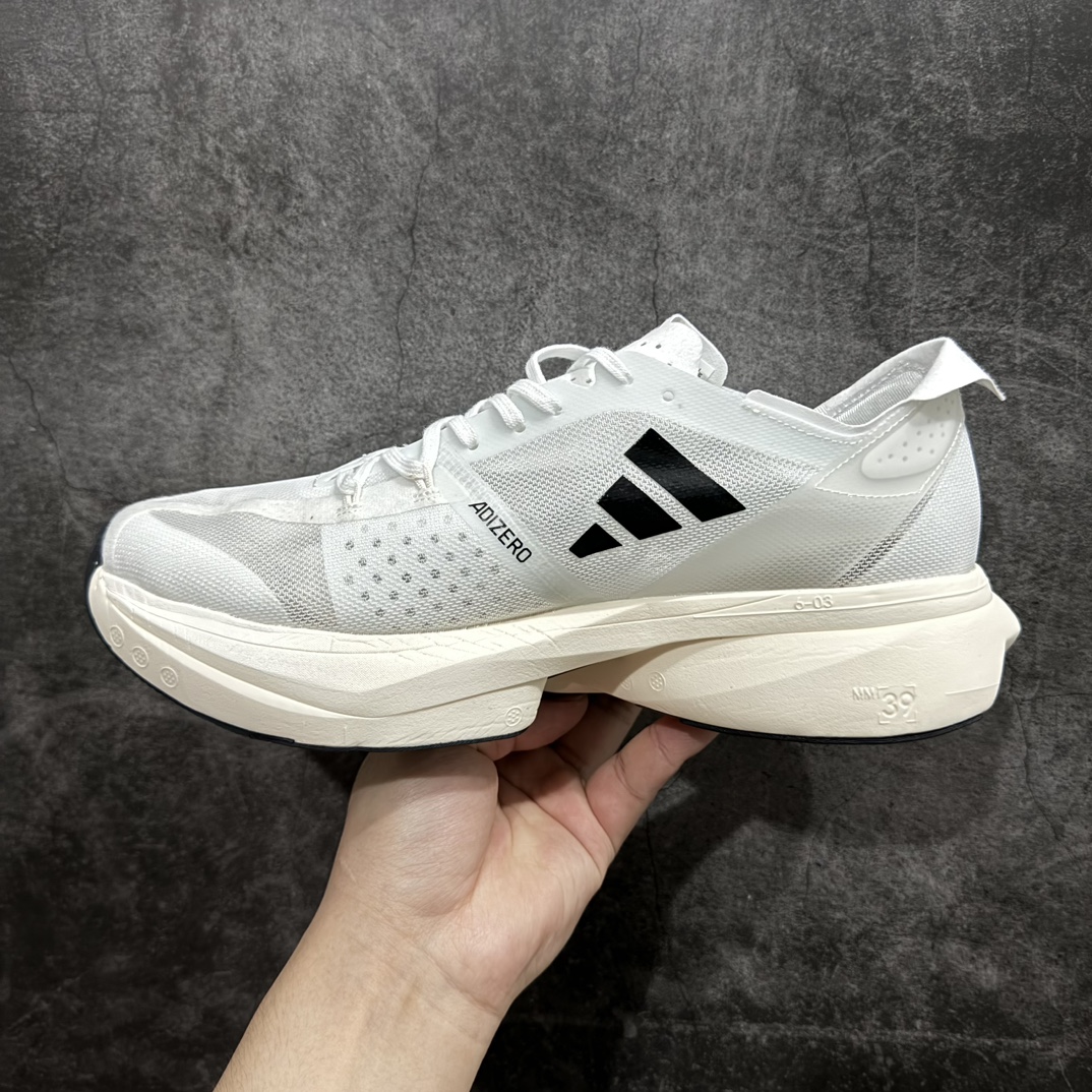 adidasAdizeroAdiosPro3舒适百搭减震防滑耐磨低帮碳板马拉松跑步鞋波士顿3代夏季透气网