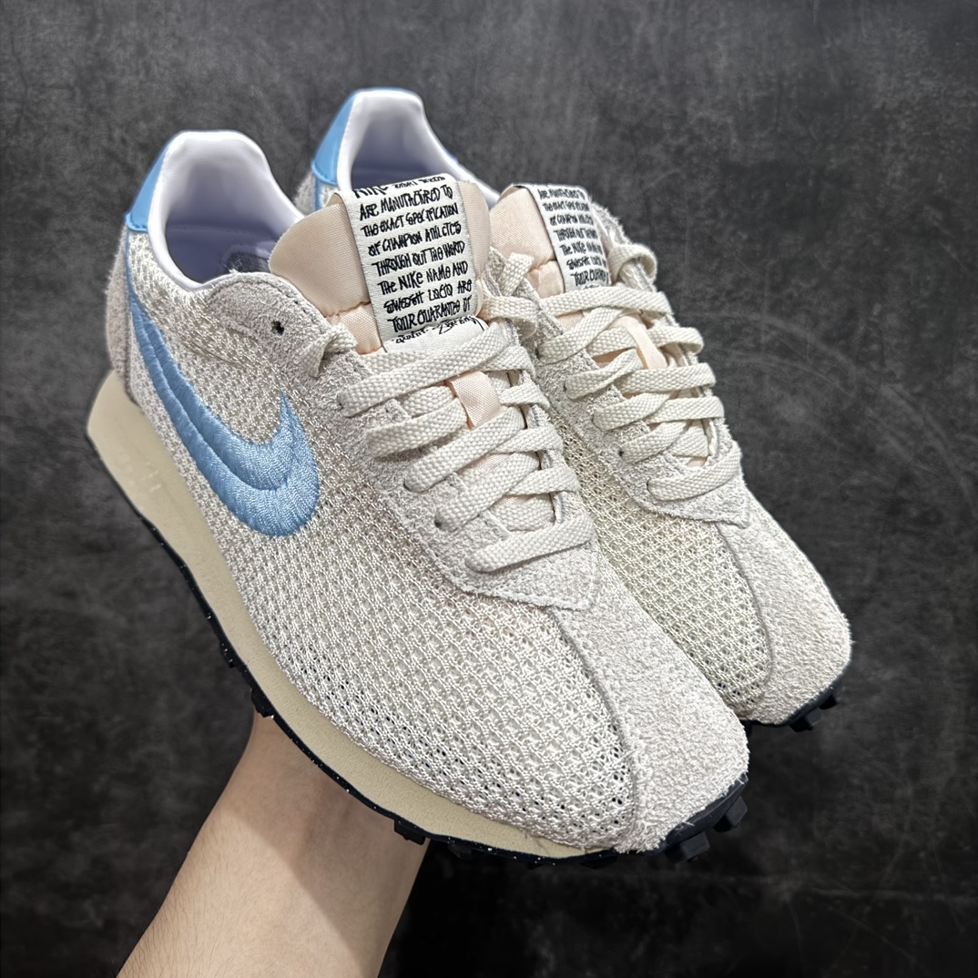 【纯原版】Nike Roshe Run LD-1000 x Stussy 米蓝n华夫一代系列华夫复古休闲运动慢跑鞋n美国元祖街头潮牌-斯图西联手Nike打造 LD-1000 复古跑鞋n采用双层呼吸网织面料组合翻毛皮饰片鞋面材质n中底搭载EVA切片缓震n外置防滑耐磨华夫格橡胶大底 官方货号：FQ5369 001 尺码：36 36.5 37.5 38 38.5 39 40 40.5 41 42 42.5 43 44 44.5 45  编码：GX220240-鞋库