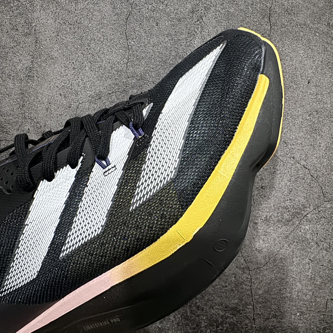 图片[6]-【公司级】adidas Adizero Adios Pro 3 舒适百搭减震防滑耐磨 低帮 碳板 马拉松跑步鞋 波士顿3代夏季透气网眼竞速跑鞋 IG6431nn延续爪型玻璃纤维推进系统 进化为全掌式的ENERGY RODS 2.0 从脚跟到脚趾的一体成形设计 强化整体推进力 提升速度表现 升级透气鞋面更具支撑性 利用ENGINEERED MESH技术进行不同密度织纹 强化支撑性 更使用50%以上的回收材料製成 减低塑料浪费 此外变薄的鞋舌为前掌提供更多空间 提供跑者更好的穿着感受 马牌轮胎大底耐磨性佳 大底全掌采用耐磨的Continental马牌轮胎大底 在各种环境下保有良好抓地力SIZE：36-45 编码：YX240250-鞋库