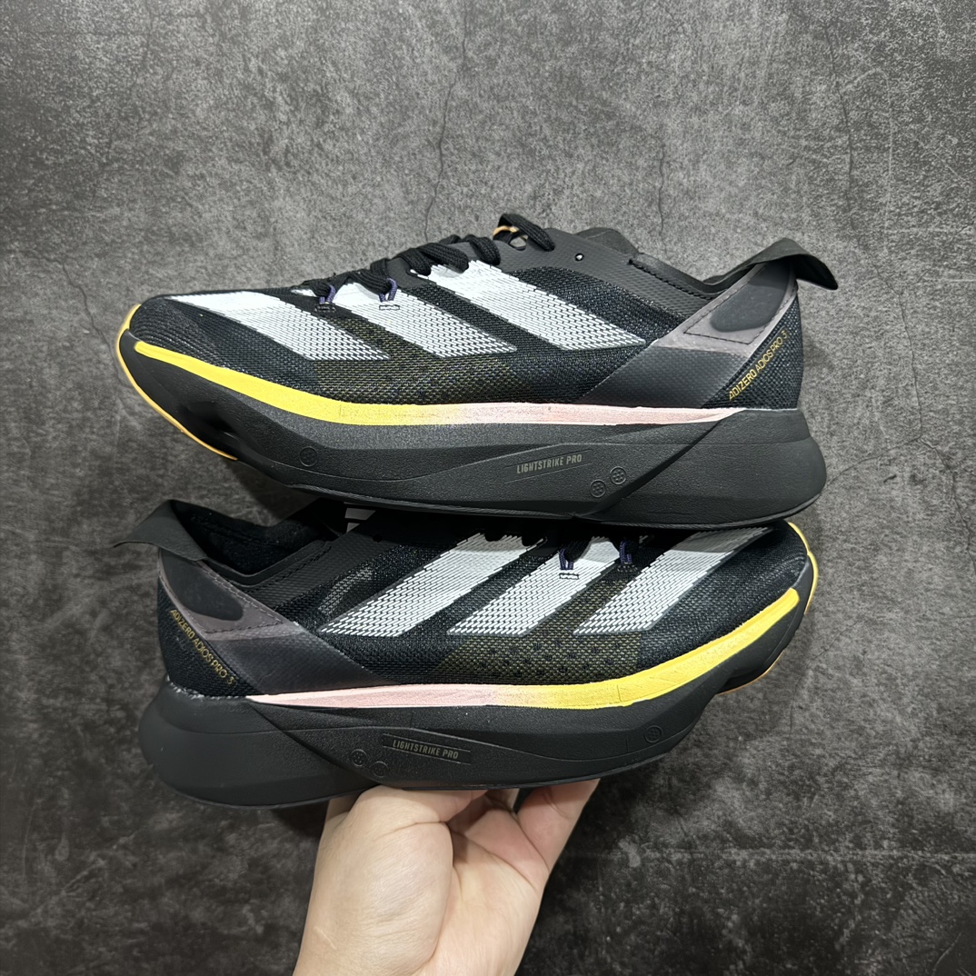 adidasAdizeroAdiosPro3舒适百搭减震防滑耐磨低帮碳板马拉松跑步鞋波士顿3代夏季透气网