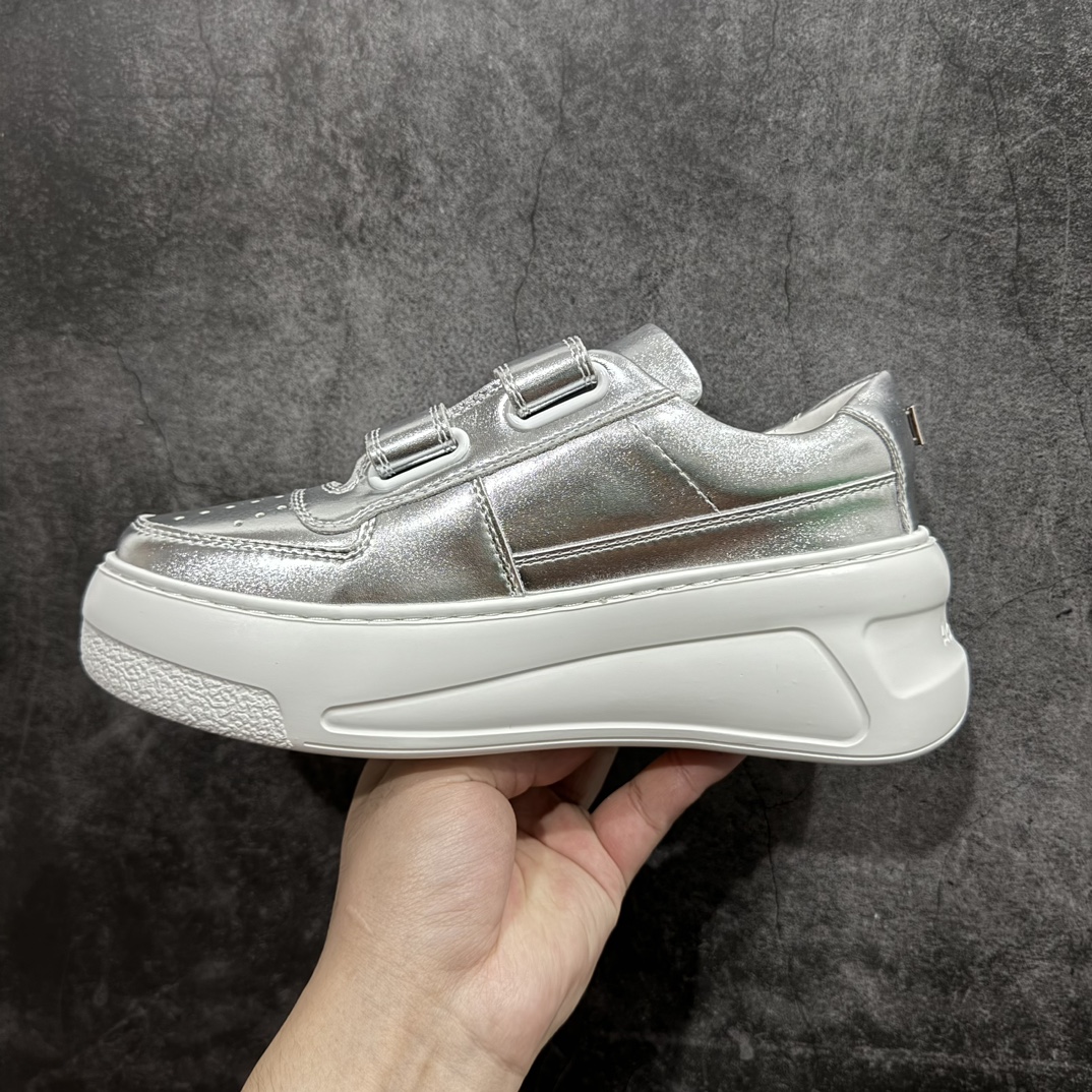 莞产纯原 Acne Studios Steffey Velcro Strap Sneakers 维可搭扣系列低帮笑脸魔术贴厚底老爹风休闲运动