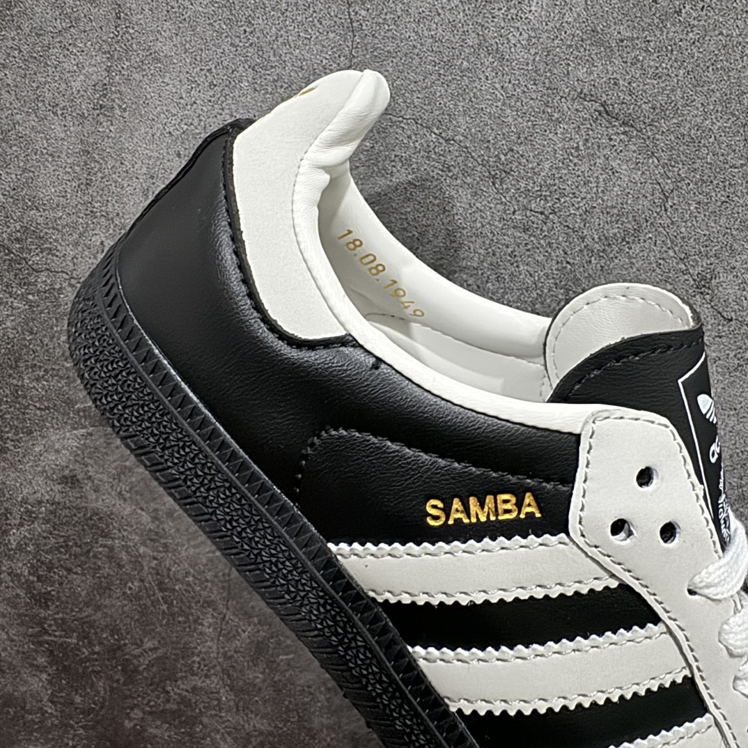 图片[7]-【正确版】Adidas Samba OG 75th Anniversary 黑色n此款以简约大方的造型设计，给人以随性休闲的时尚格调，穿着舒适轻便，运动灵活自如，满足日常个性穿搭。 货号：JP5282 Size：35 35.5 36 36.5 37 38 38.5 39 40 40.5 41 42 42.5 43 44 44.5 45 编码：DZTB230250-鞋库