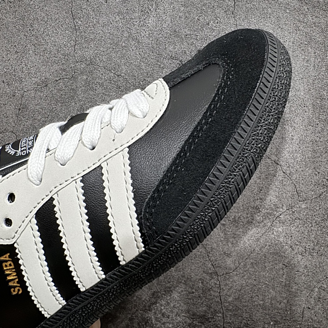 图片[6]-【正确版】Adidas Samba OG 75th Anniversary 黑色n此款以简约大方的造型设计，给人以随性休闲的时尚格调，穿着舒适轻便，运动灵活自如，满足日常个性穿搭。 货号：JP5282 Size：35 35.5 36 36.5 37 38 38.5 39 40 40.5 41 42 42.5 43 44 44.5 45 编码：DZTB230250-鞋库