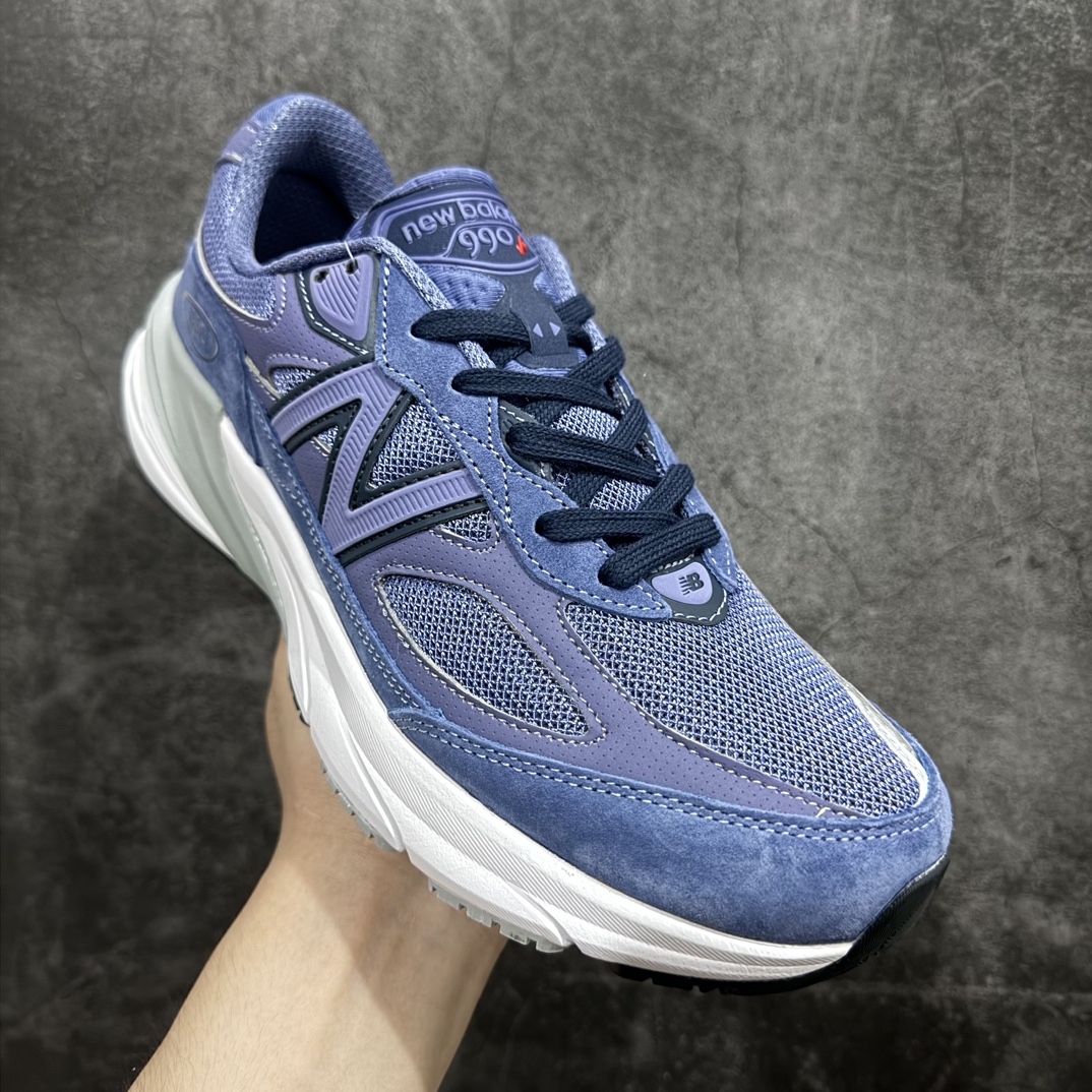 K版 New Balance U990PP6 新百伦NB990V6 第六代总统复古慢跑鞋 白紫色